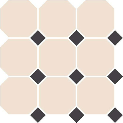 Керамическая мозаика Top Cer OCTAGON Sheet OCT  White DOT Black 4416OCT14 (30х30)