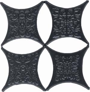 Вставка Estrella Set Core Negro (4pzs) (6.7х6.7)