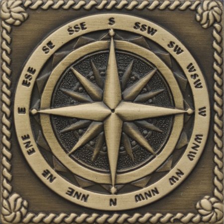 Вставка Windrose Satined brass (бронза сатинированная) 5х5