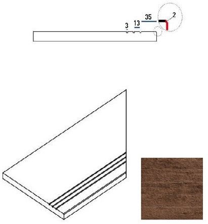 Бортик правый Pepper Bordo Grip Dx 620090000242 (30x60)