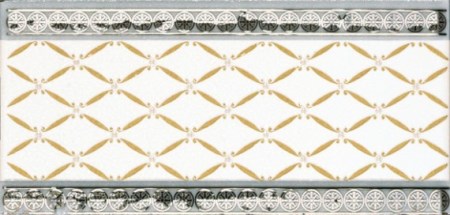 Бордюр CENEFA DELIS BLANCO SILVER (10x20) S001228