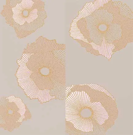 Панно Mono Golden flowers (компл. из 2 шт) (60x60) 06-01-1-36-03-13-2434-0