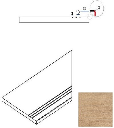 Бортик правый Olive Bordo Grip Dx 620090000239 (30x60)