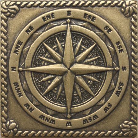 Вставка Windrose Shined brass (бронза полированная) 5х5