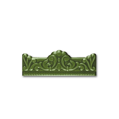 Бордюр Zocalo Moldura Barocca Verde (5x20) 