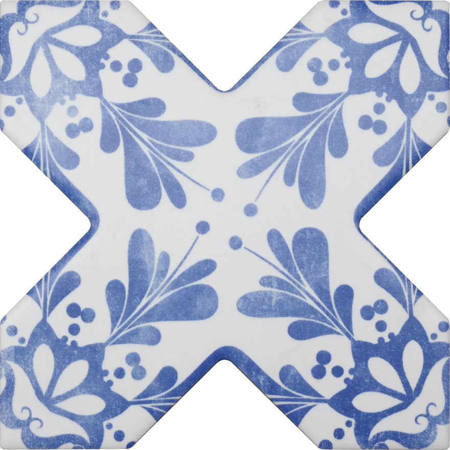 Керамогранит BECOLORS CROSSDEC. STENCIL ELECTRIC BLUE (13.25x13.25) CV67391 CV67391