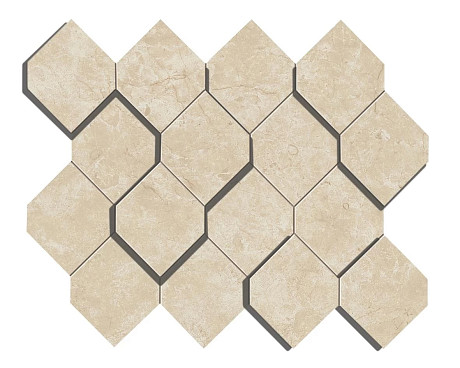 Мозаика Marvel Cream Prestige Mosaico Esagono 3D (28.2X35.3) AS38