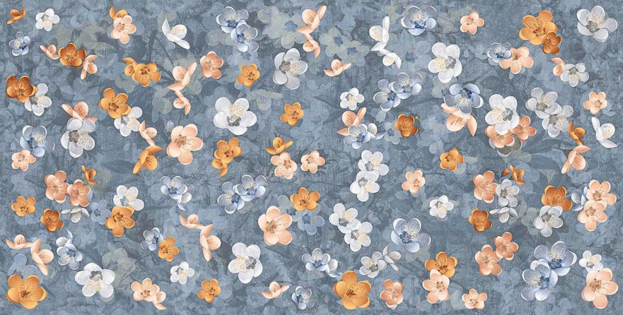 Керамогранит 05275 Bloom Blue Nat/ret (60x120) 05275