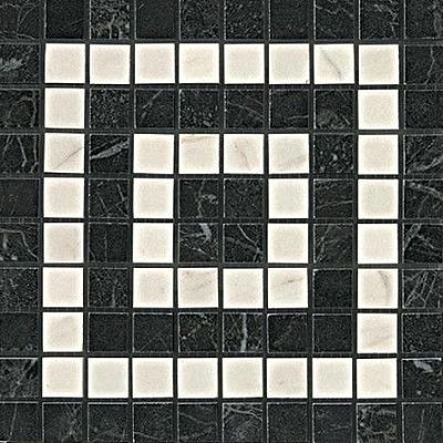 Мозаика Marvel Noir/Cremo Angolo Mosaico (18.5x18.5) ADRI