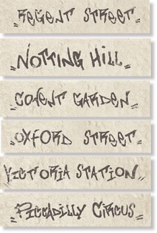 Декор комплект из 6 шт INS.STREETS S/6 NOTTING HILL (GESSO) 8,6X35 (35x8.6) 1039917