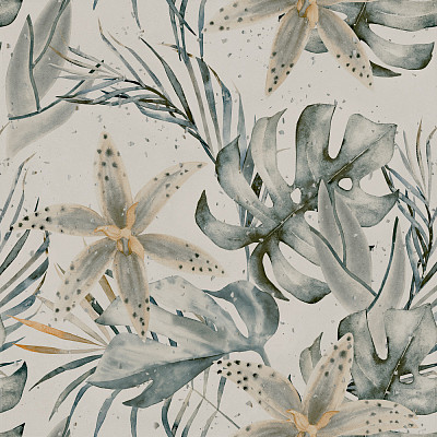 Керамогранит Helsinki Bianco Decor Garden Rett (100x100) HLSBD
