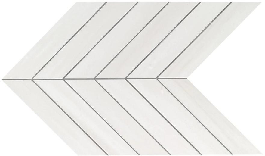 Marvel Bianco Dolomite Chevron Wall 9SCD 9SCD