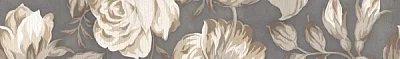 Бордюр 1506-0100 Фиори Гриджио Бордюр Цветы  9х60