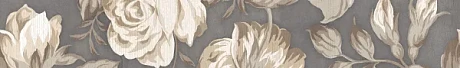Бордюр 1506-0100 Фиори Гриджио Бордюр Цветы  9х60
