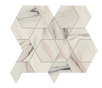 Мозаика Marvel Bianco F. HEX Lapp. (25.4x29.6) AOVY