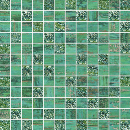 Мозаика Mosaico Lux Quadretti Verde