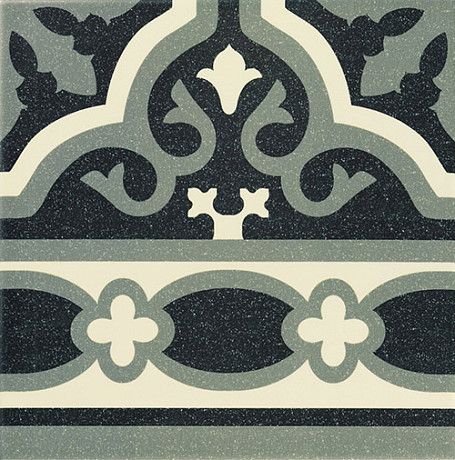 Cenefa Florentine Black (20x20) PT01979