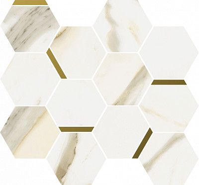 Мозаика Stellaris Calacata Gold Mosaico Chic (36.8x26.9) 620110000221