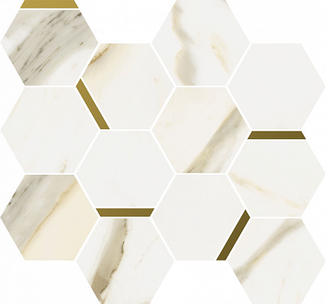 Мозаика Stellaris Calacata Gold Mosaico Chic (36.8x26.9) 620110000221