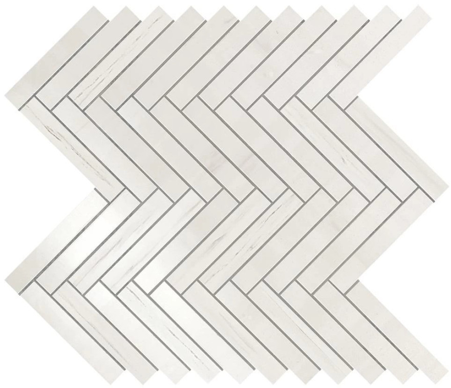 Marvel Bianco Dolomite Herringbone Wall 9SHD 9SHD