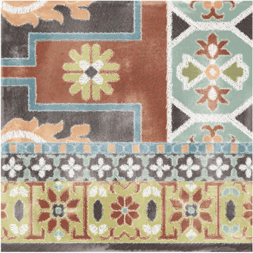 Керамогранит Play Carpet mix multicolor PF60003351 (20x20) PF60003351
