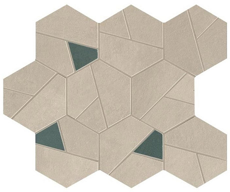 Мозаика Boost Pro Cream Mosaico Hex Blue (25x28.5) A0QO