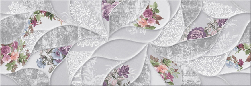 Керамическая плитка Malwiya Grey Floris (24,2x70) 506961101 506961101