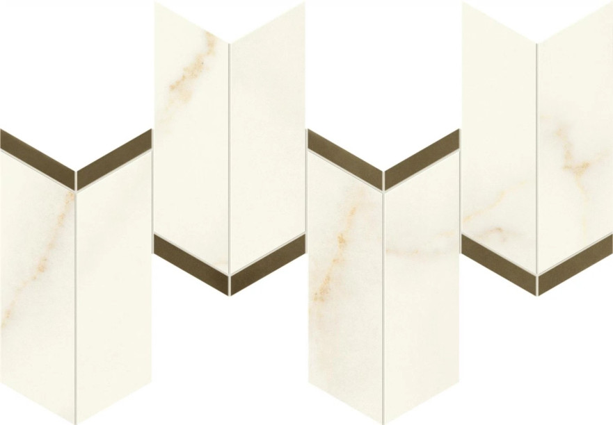 Мозаика Marvel Calacatta Apuano Mosaico Chevron Lappato (19.2x46.3) AF8W AF8W