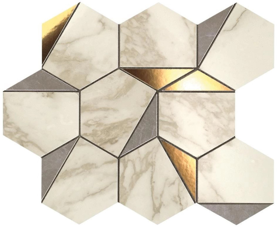Мозаика Marvel Gold Hex Gris-Calacatta (25.1x29) 9EHG 9EHG
