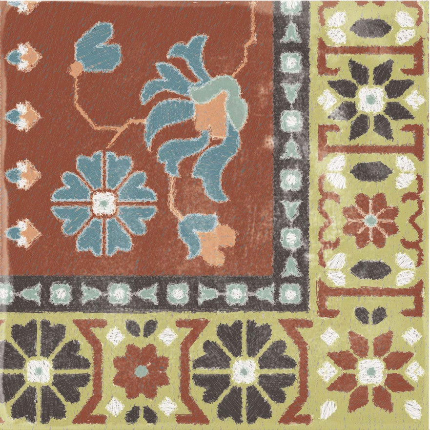 Керамогранит Play Carpet mix multicolor PF60003351 (20x20) PF60003351