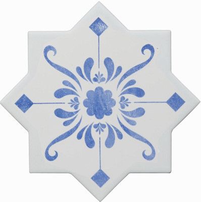 Керамогранит BECOLORS STARDEC. STENCIL ELECTRIC BLUE (13.25x13.25) CV67392