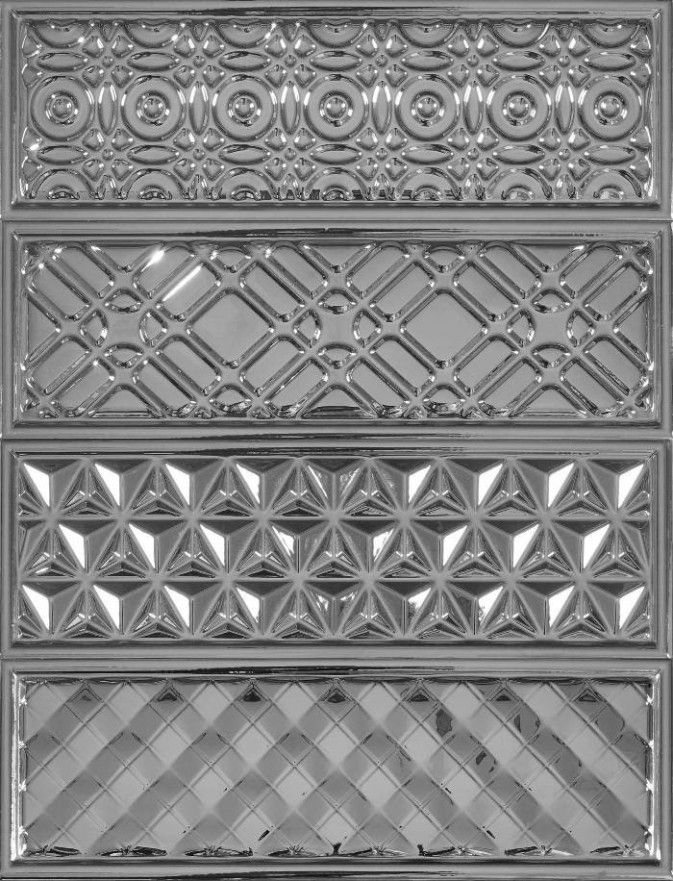 Декор Garden Dec Geometry PVD Plata  (10х30) HRL000019