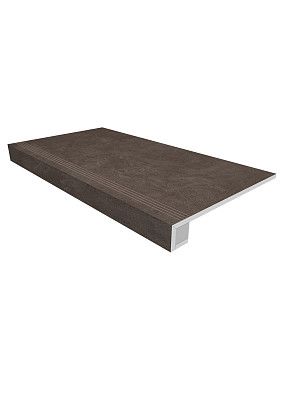 Комплект (Ступень SR07 (33x120) непол. (прямоугол. бортик) с насечками + подступенок (14,5x120)