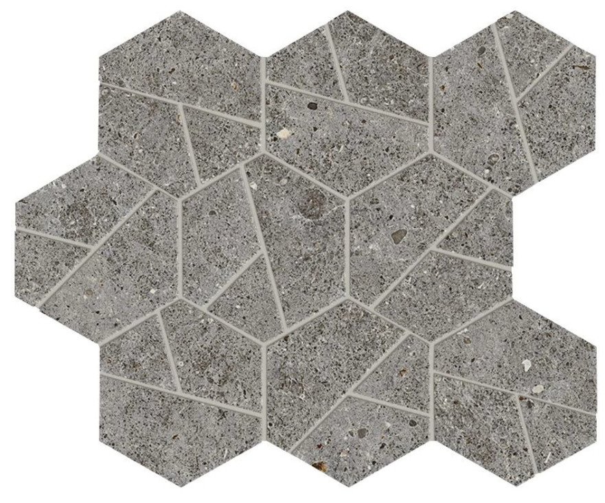 Мозаика Boost Stone Smoke Mosaico Hex (25x28.5) A7C0 A7C0