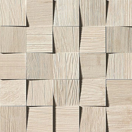 Мозаика Axi White Pine Mosaico 3D (35x35) AMV7