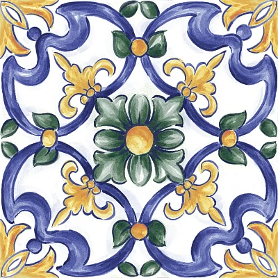 Керамогранит RC8J Amuri Decoro Maiolica Tappeto 3 Glossy 20х20 RT
