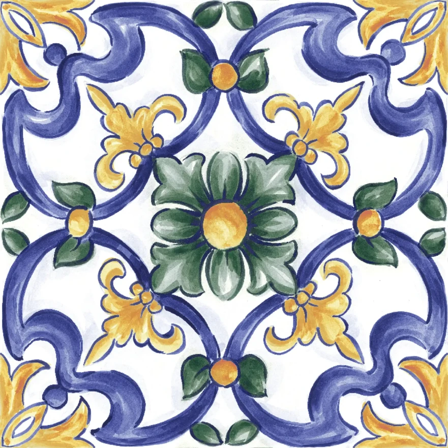 Керамогранит RC8J Amuri Decoro Maiolica Tappeto 3 Glossy 20х20 RT RC8J