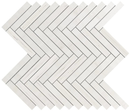 Мозаика Marvel Bianco Dolomite Herringbone Wall 9SHD