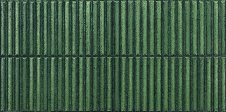 Керамическая плитка 05233 Stripes Green Glossy Ret (30x60) 05233