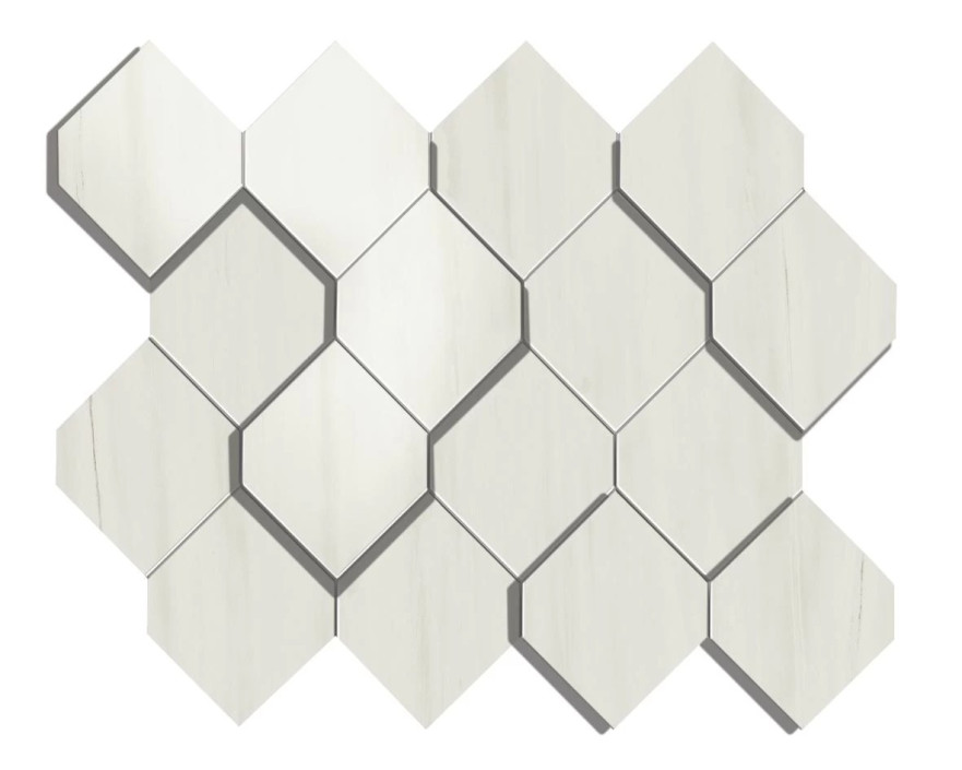 Marvel Bianco Dol. Mosaico Esagono 3D AS36 AS36