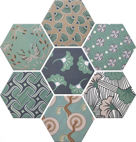 Керамогранит GOOD VIBES MIX DECO. (HEX.) (box 0,402) (15x15) CV75930