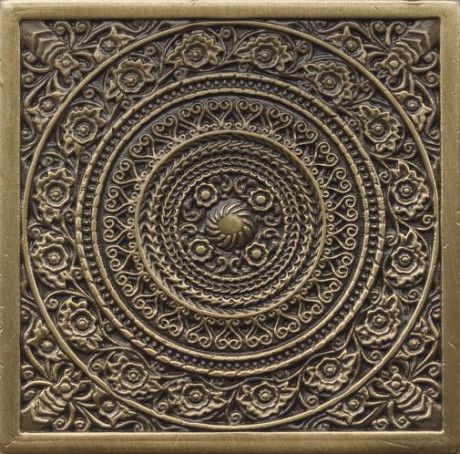 Вставка Rosal Satined brass (бронза сатинированная) 6х6