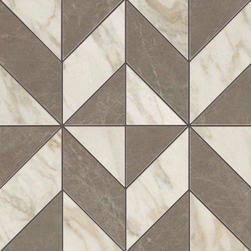 Мозаика Marvel Gris-Calacatta Mosaico Cubes Lapp. (36.5x36.5) AEPU AEPU