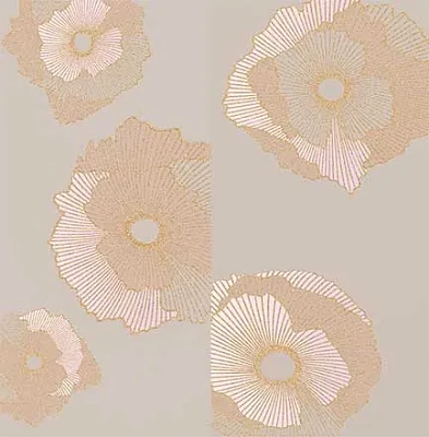 Панно Mono Golden flowers (компл. из 2 шт) (60x60) 06-01-1-36-03-13-2434-0