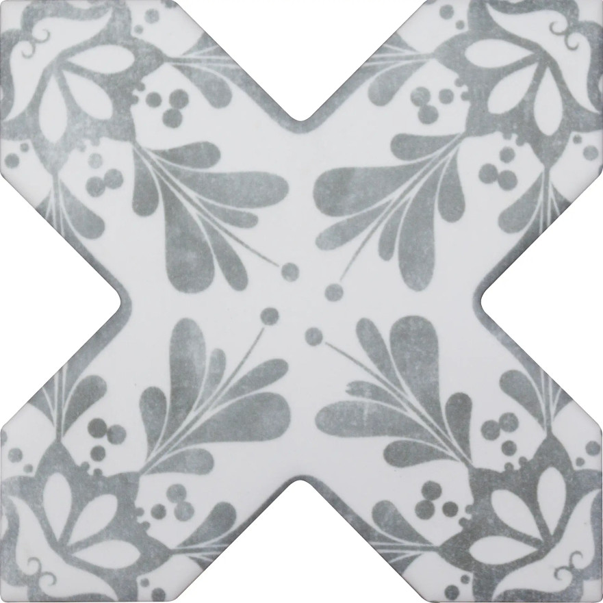 Керамогранит BECOLORS CROSSDEC. STENCIL GREY (13.25x13.25) CV67382 CV67382