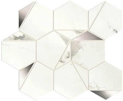 Мозаика Marvel Statuario Supremo Platino Hex Shiny (25.1x29) A4WV