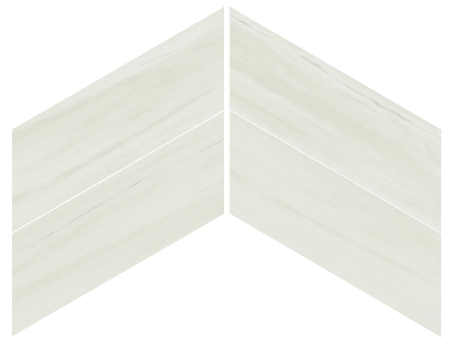 Marvel Bianco Dolomite Chevron Lappato AS1Q AS1Q