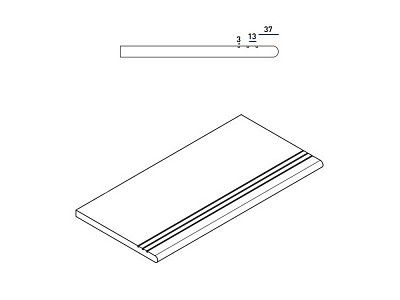 Silver Gradino Round Grip 620040000110 (30x60)
