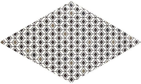 Керамическая плитка Rhombus Wall Pattern B&W (15.2x26.3) 22760