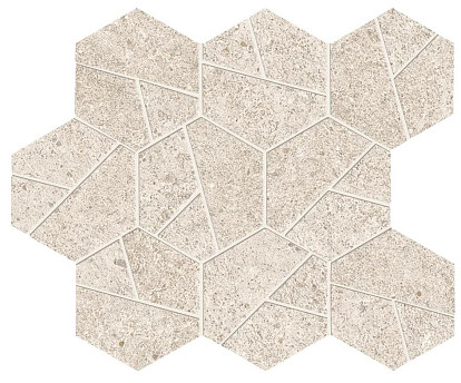 Мозаика Boost Stone White Mosaico Hex